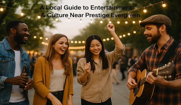 A local guide to entertainment and cultural attractions near Prestige Evergreen, highlighting nearby restaurants, theaters, art galleries, and events