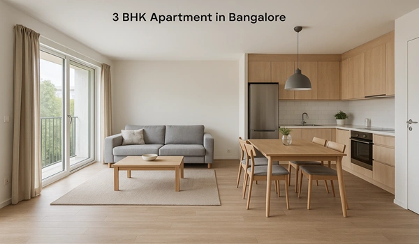 Spacious 3 BHK apartment in Bangalore featuring modern interiors, premium amenities, and excellent connectivity in a prime residential area