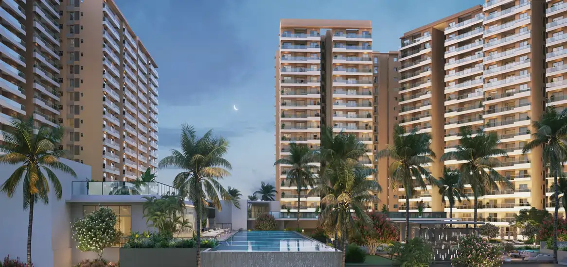 Prestige Evergreen Infinity Pool Night View Bengaluru