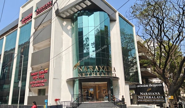 Narayana Nethralaya eye hospital located approximately 7.5 km from Prestige Evergreen
