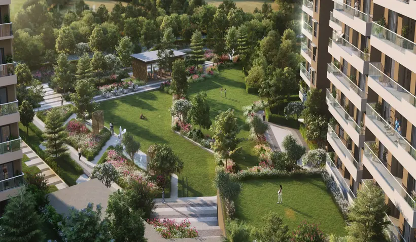 Prestige Evergreen Aerial Landscape View