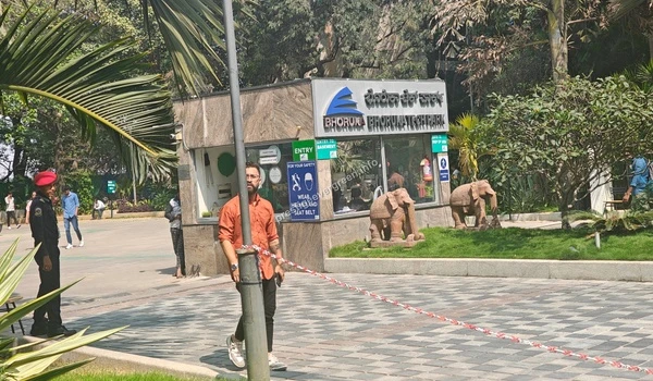 Main entrance signage of Bhoruka Tech Park highlighting the proximity to Prestige Evergreen