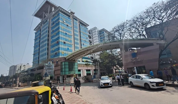 Wide angle view of the Brigade Metropolis Summit tower and entrance gate illustrating the robust IT ecosystem near Prestige Evergreen