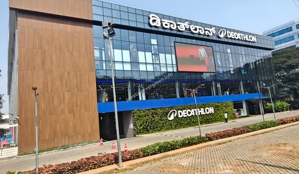 A clear view of the Decathlon store in Whitefield, enhancing the active lifestyle amenities situated near Prestige Evergreen.