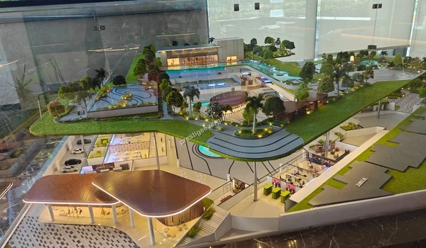 Grand entrance amenity block model at Prestige Evergreen