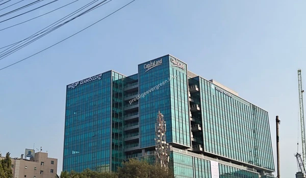 A panoramic view of the CapitaLand tech park building, illustrating the robust IT infrastructure and employment hubs near Prestige Evergreen