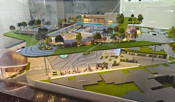 Master plan layout and landscape model of Prestige Evergreen