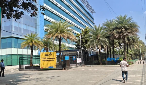 High-rise view of the NetApp campus building situated in the IT corridor near Prestige Evergreen