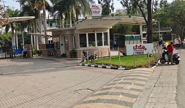 Entrance view of the Tesco campus located in the vicinity of Prestige Evergreen in Whitefield