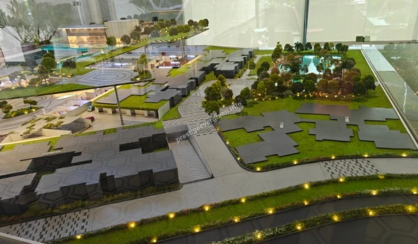 Tower 13 landscape and water feature at Prestige Evergreen