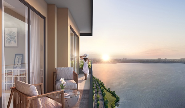 Prestige Evergreen Varthur Lake View from Balcony