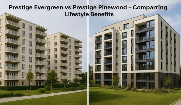 Prestige Evergreen vs Prestige Pinewood – Lifestyle comparison of amenities, greenery, and community benefits in top Prestige residential projects.