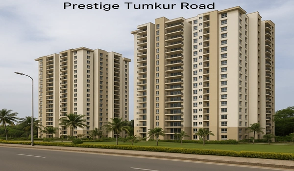 Prestige Tumkur Road residential project exterior view, modern apartments in Tumkur Road, Bangalore
