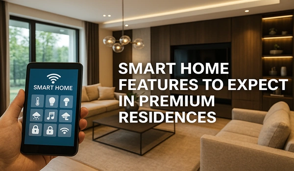 Modern smart home features in premium residences including automation, security, and comfort
