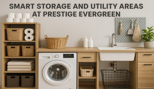 Smart storage and utility areas at Prestige Evergreen designed for organized, efficient living spaces