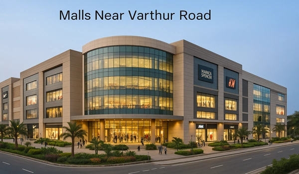 Top shopping malls near Varthur Road Bangalore with popular stores, food courts, and entertainment options